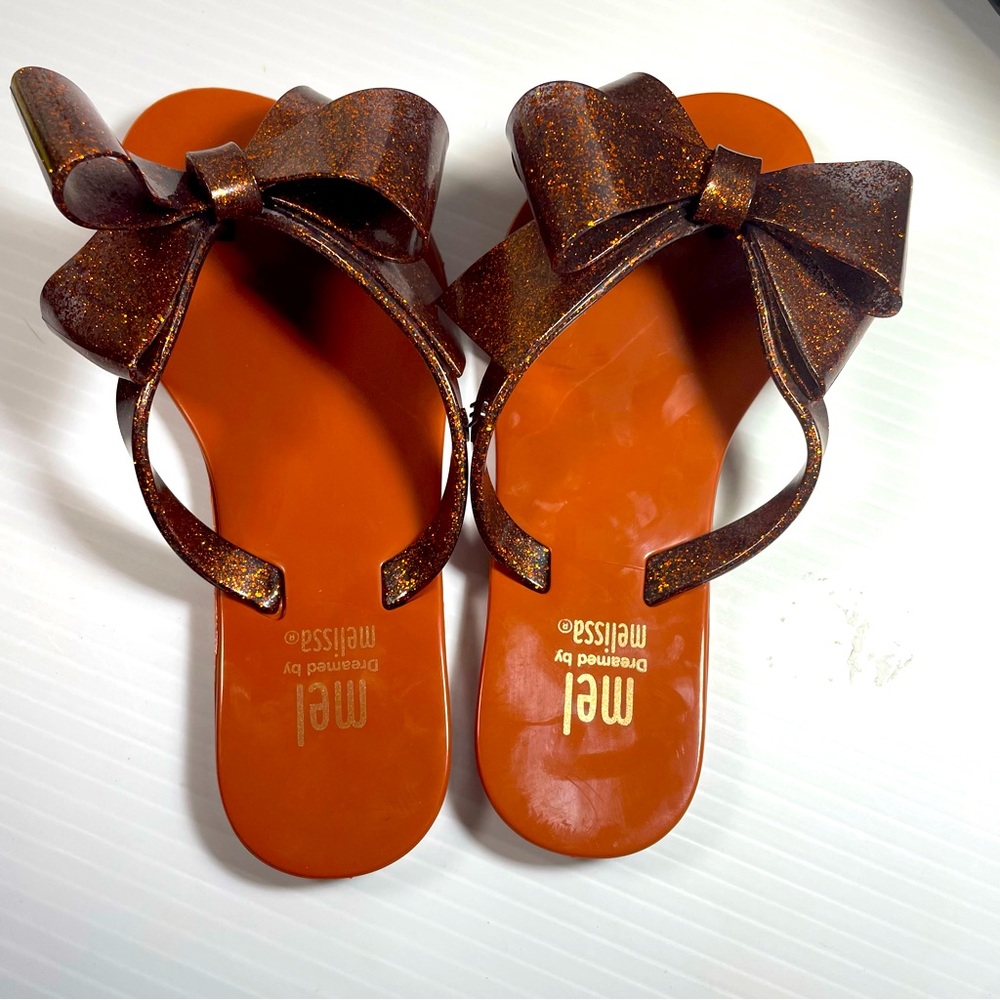 Melissa kid dress up flip flops NWT